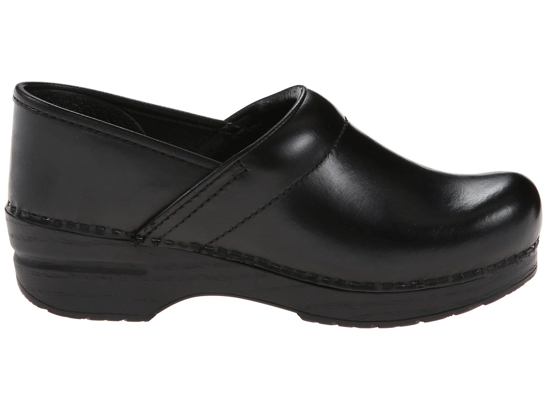 Dansko Mens Wide Professional Black Cabrio Leather Clogs 5075