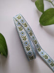 Baby Blue - Floral Border Lace