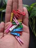 Multicolour Wooden Clips (Pack of 25)