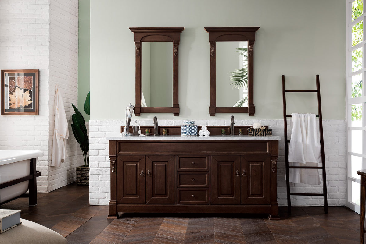 72 Brookfield Double Bathroom Vanity, Antique Black – Vanities Depot