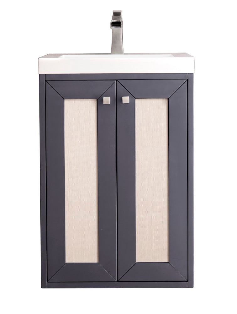 Chianti 20 Bathroom Vanity, Mineral Gray, Radiant Gold