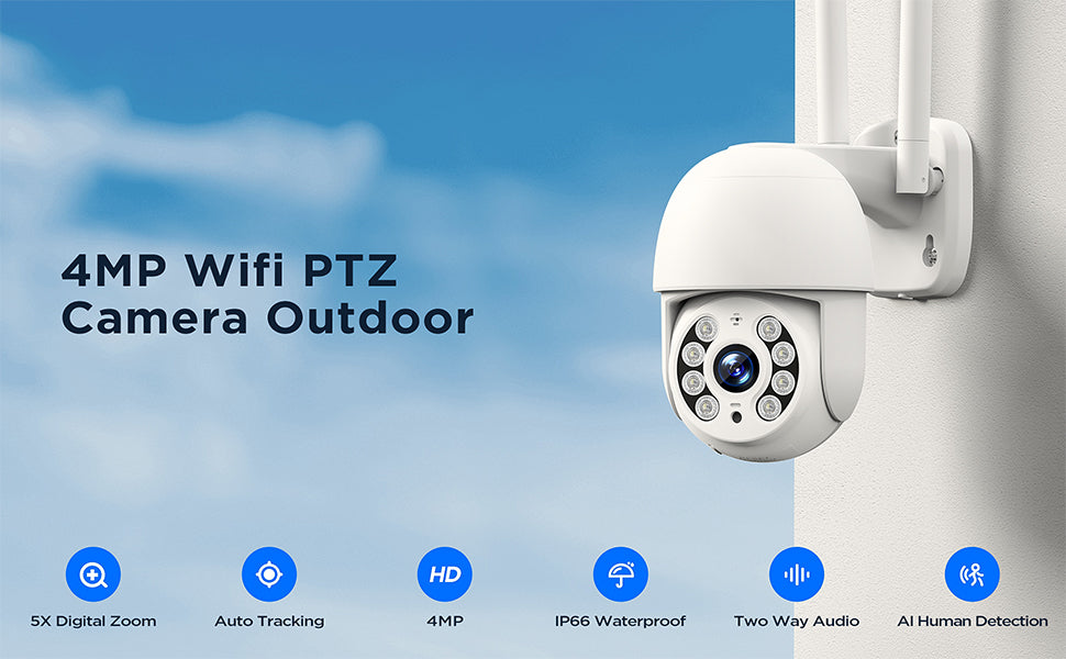 5X Digital Zoom WiFi PTZ Camera Outdoor