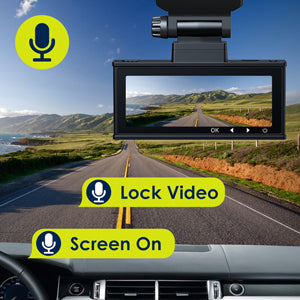Campark DC15 4K+ 2K Front and Rear Dash Camera for Cars Built in WiFi GPS with 3.16 Touch Screen, 64gb Memory Card (Out of Stock in Europe)