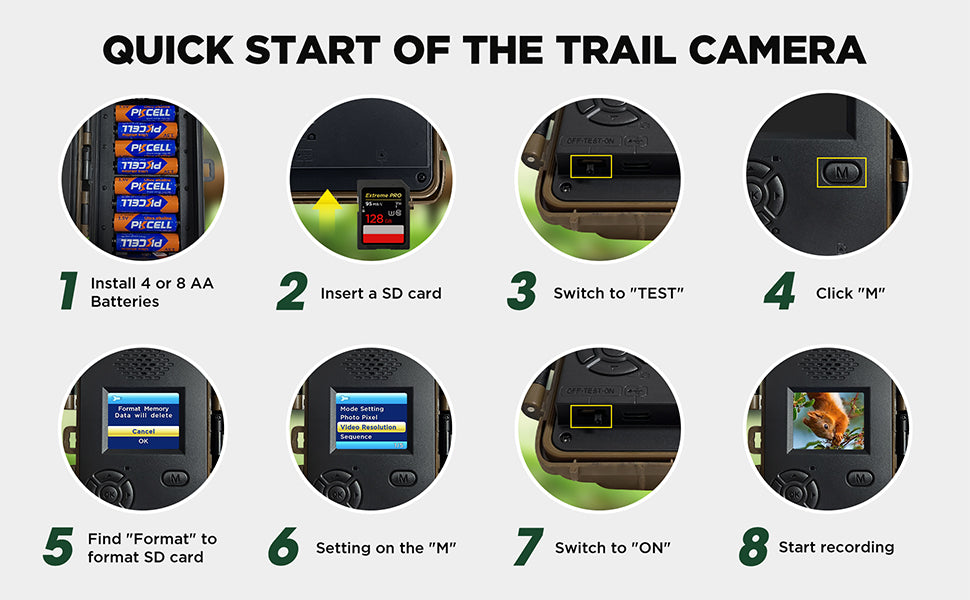 24MP Trail Camera with Night Vision