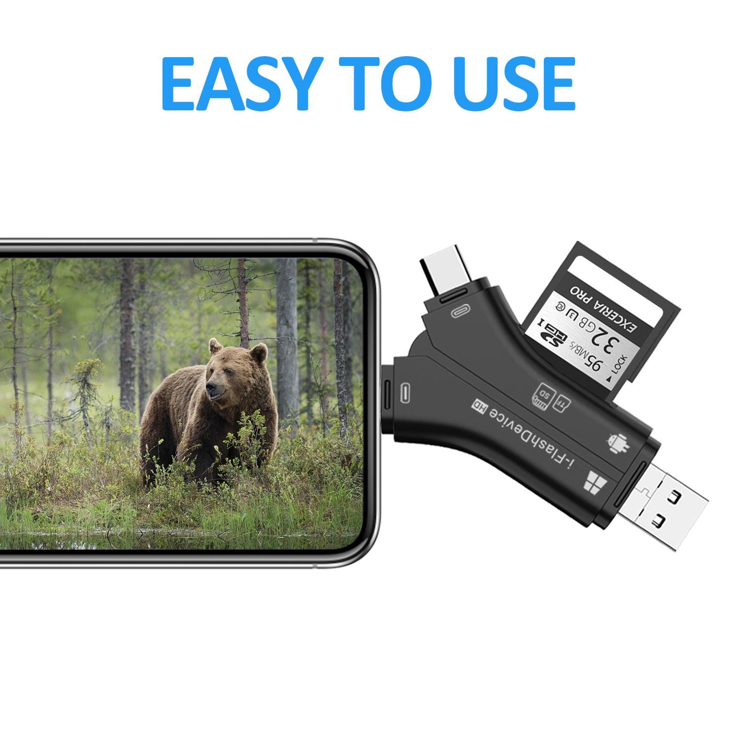 Campark Trail Camera SD Card Viewer Compatible iPhone iPad Mac Android (USA Available)