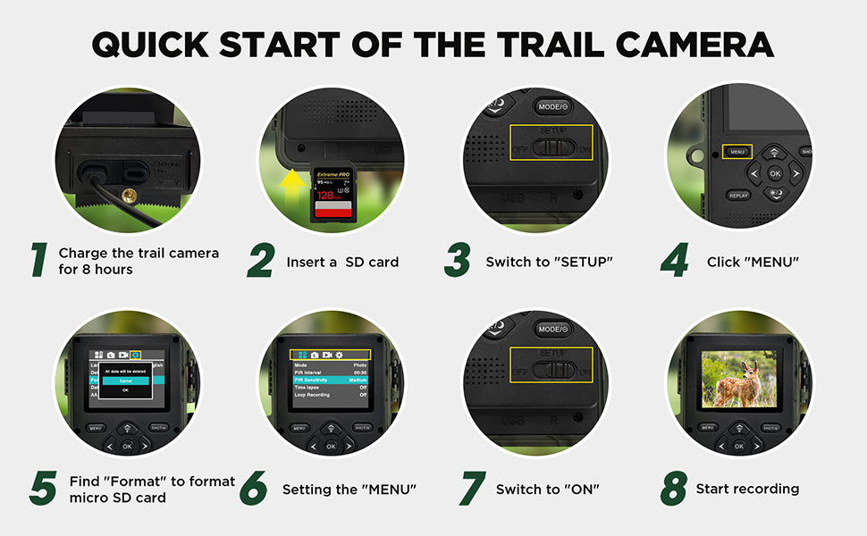 Campark TC22 4K Trail Camera WiFi Dual Lens Solar Integrated Game Camera with Starlight Night Vision