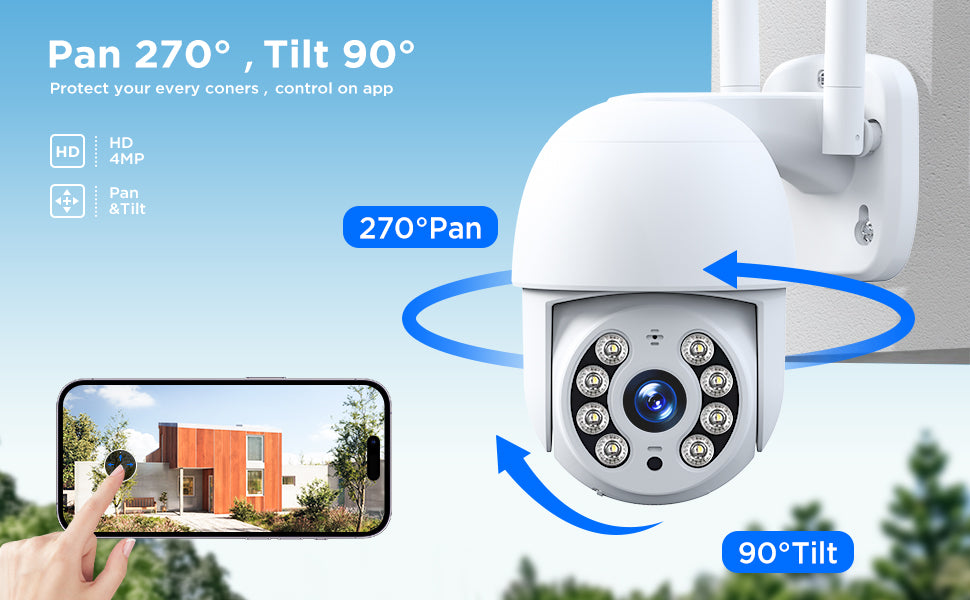 5X Digital Zoom WiFi PTZ Camera Outdoor