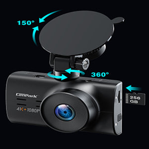 Campark® - Caméra de bord 4K Ultra HD - Caméra de bord pour