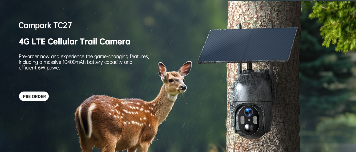 4G LTE Cellular Trail Camera 2K Wireless Solar Powered Cam with Instant Alert and Color Night Vision