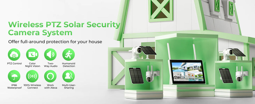 the Campark SC43 wireless solar security camera