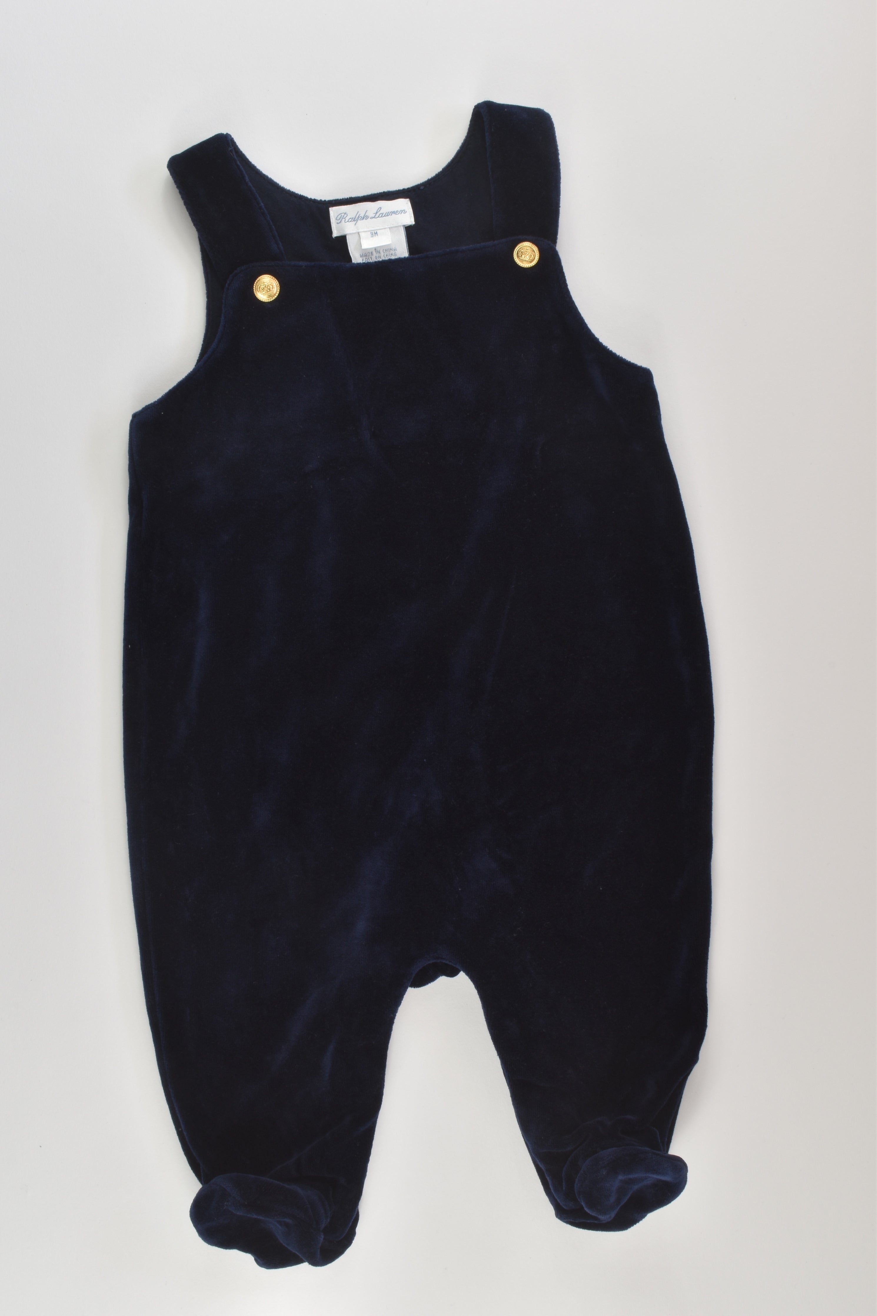 Ralph Lauren Size 000 (3 months) Velour Overalls – MiniMe Preloved - Baby  and Kids' Clothes