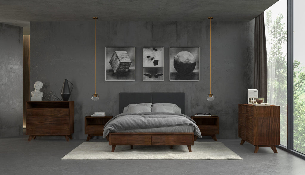 Salvatore bed and modern brutalist