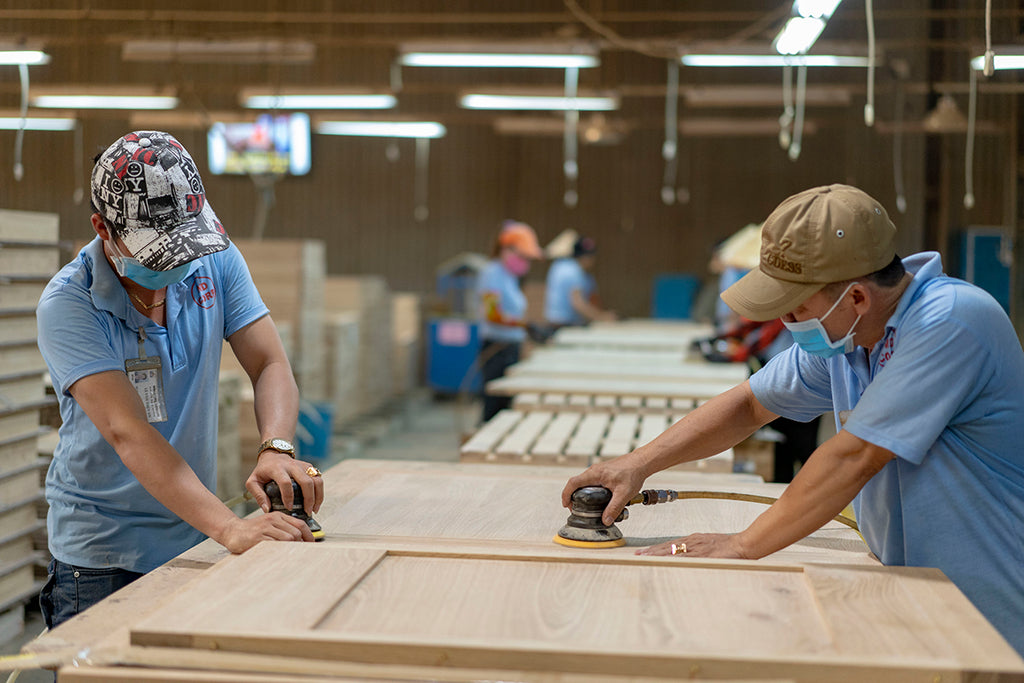 Mim Concept carpenters at the factory