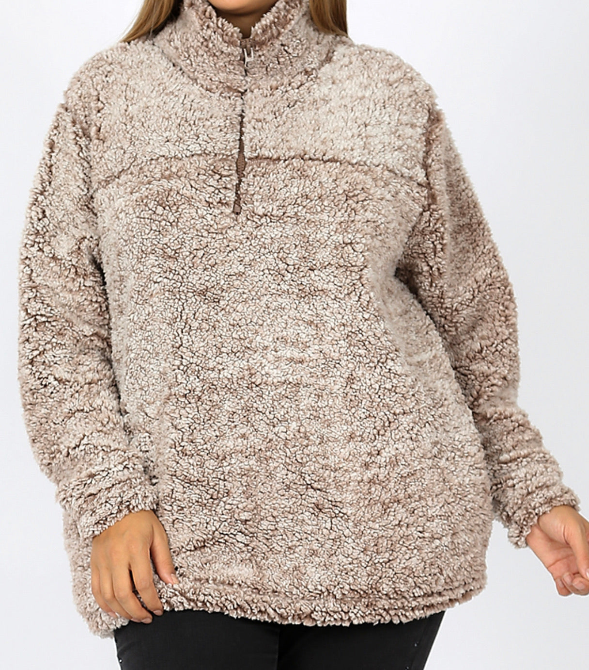 comfy sherpa pullover