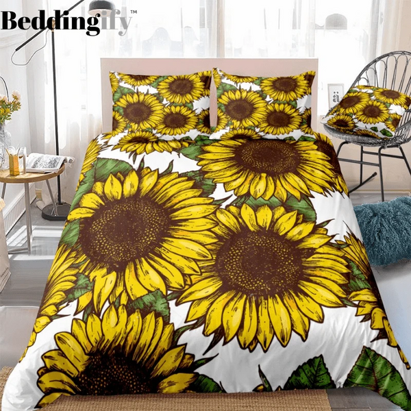 Hippie Sunflowers Bedding Set