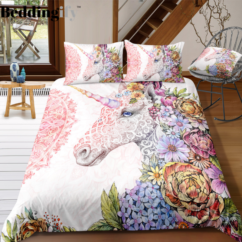 walmart girls unicorn bedding set