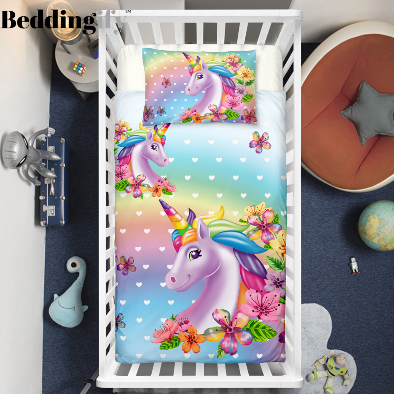 unicorn cot bedding set