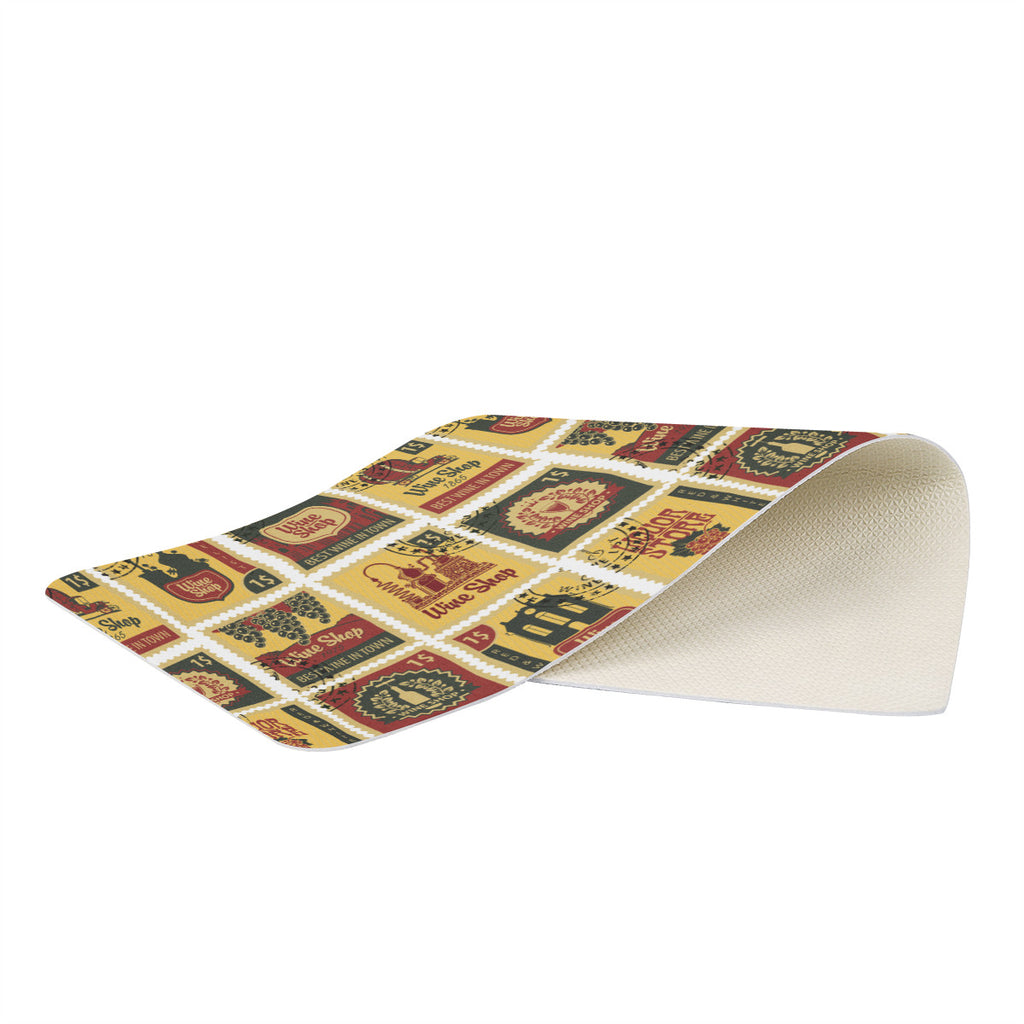 Fancy Post Stamp Pattern Rectangular Doormat