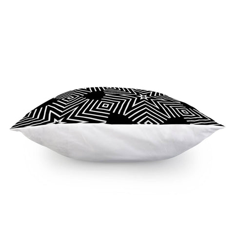 Image of Pattern Abstrait Etoiles Blanc/Noir Pillow Cover