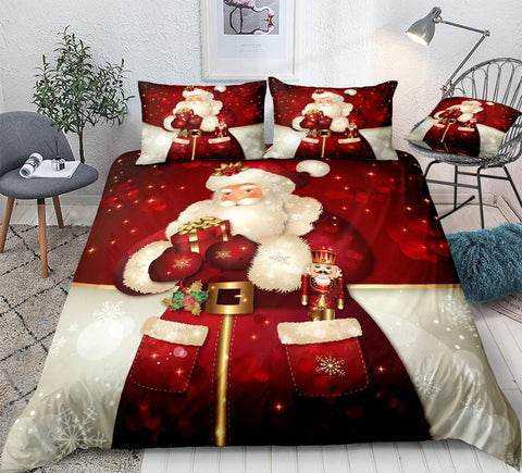 Cartoon Santa Claus Bedding Set - Beddingify