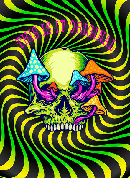 Skull Skeleton Head On Green Fire HD PNG  Citypng