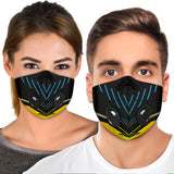 Racing Style Black & Blue Stripes Vibes Premium Protection Face Mask