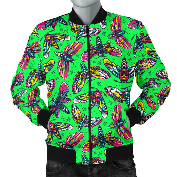 Neon Green With HawkMoth Style Men's Bomber Jacket – This is iT Original