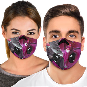 Luxury Colorful  Pink Flowers Art One Premium Protection Face Mask