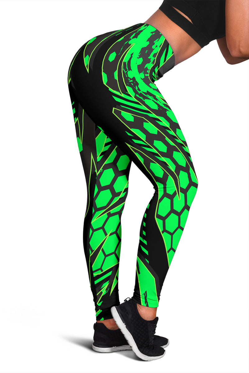 Racing Style Matrix Green & Black Vibes Women's Leggings – This is iT ...