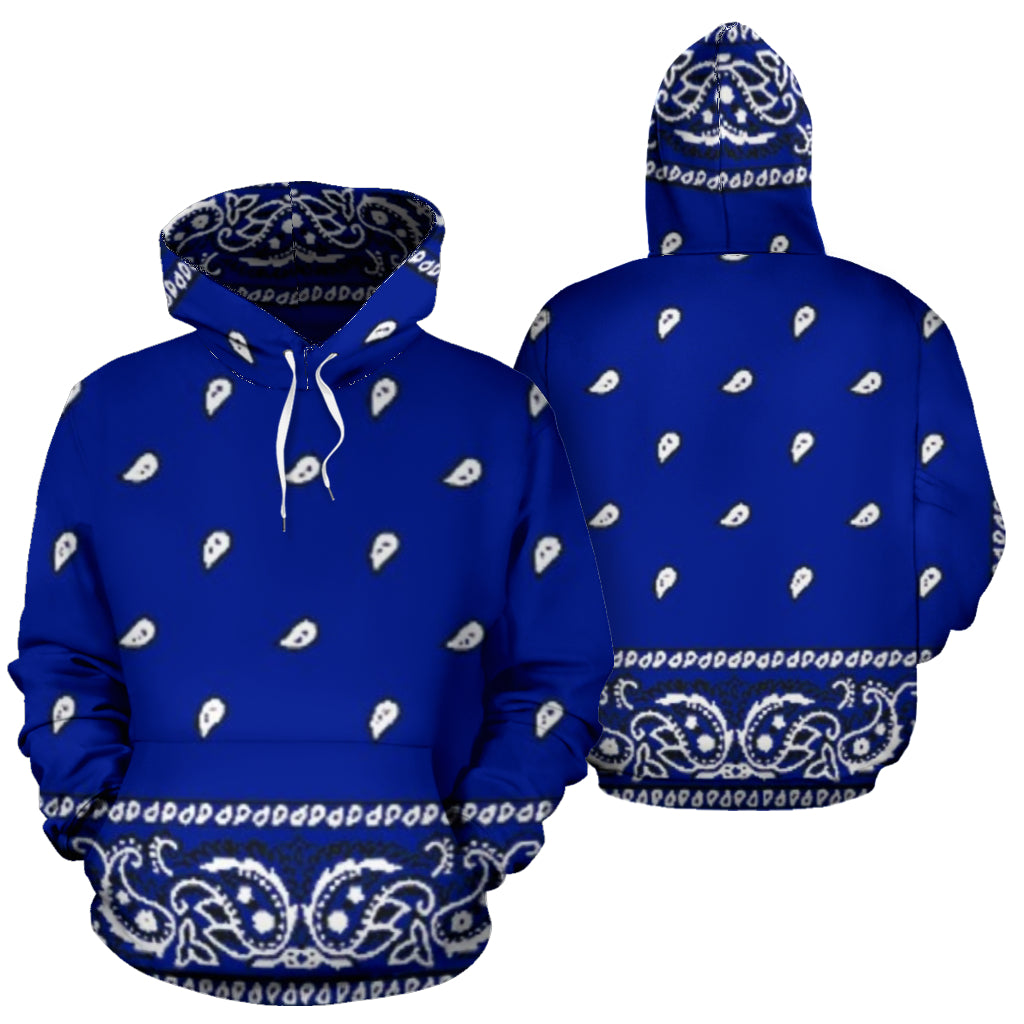 Dark Blue Bandana Style All Over Hoodie – This is iT Original