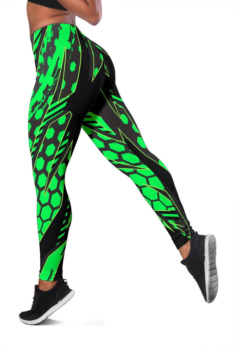 Racing Style Matrix Green & Black Vibes Women's Leggings – This is iT ...
