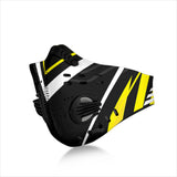 Racing Style Black & Yellow Stripes Two Premium Protection Face Mask
