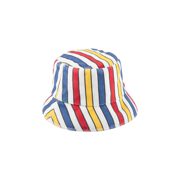 Wave Bucket Hat - Cotton Bucket Hat in Beige