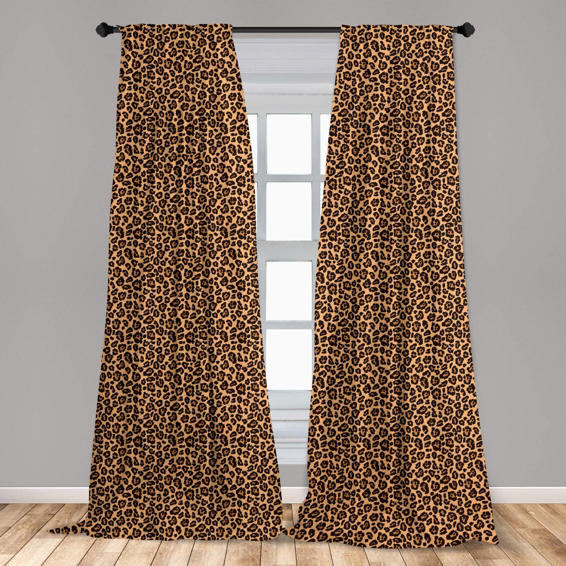 leopard print window panel