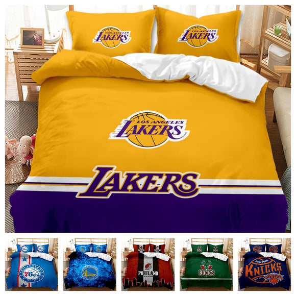 lakers queen bedding