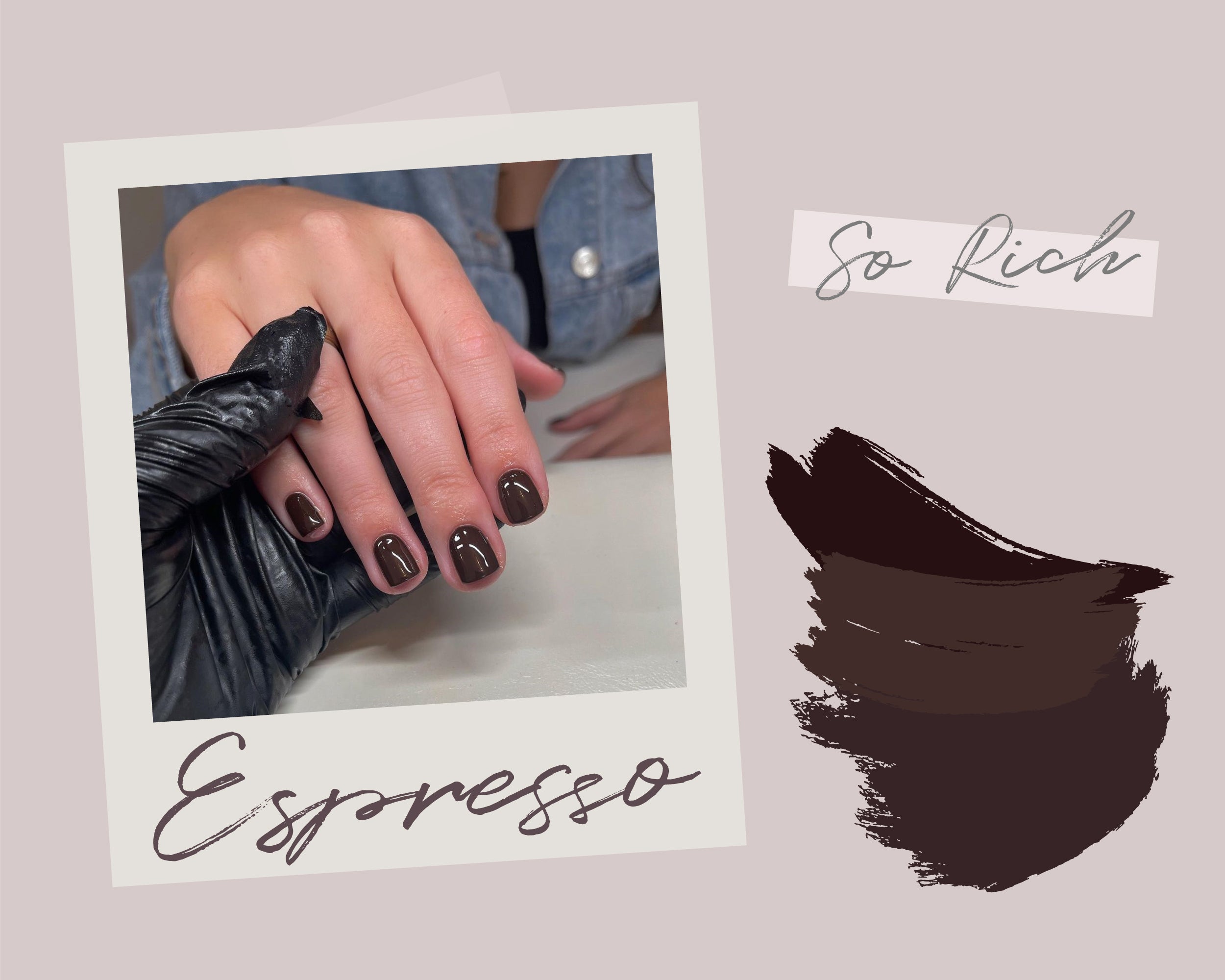 Calgel Espresso. Brown nail colour.