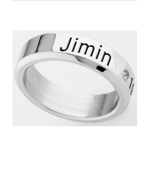 Bts Silver Color Ring Titanium Steel K Pop Pink Store