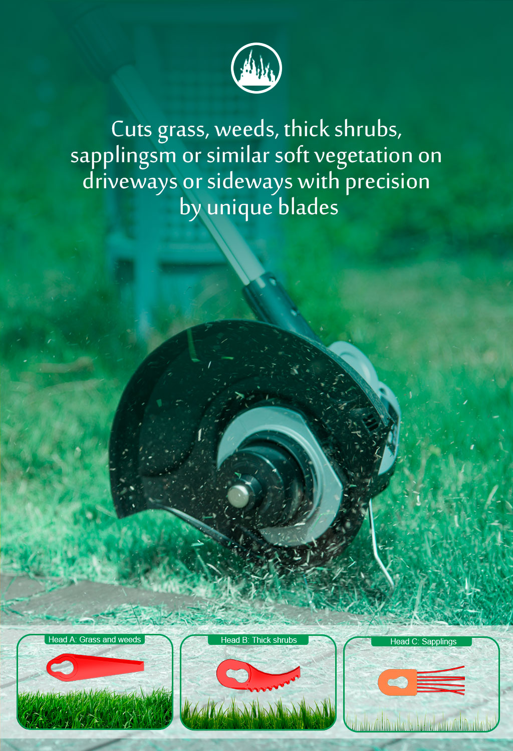 Cordless Electric Power Grass Trimmer