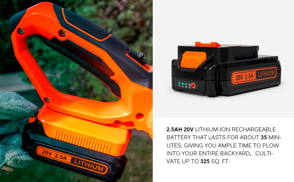 Cultivate your yard with BLACK+DECKER's 20V MAX Tiller Kit at all