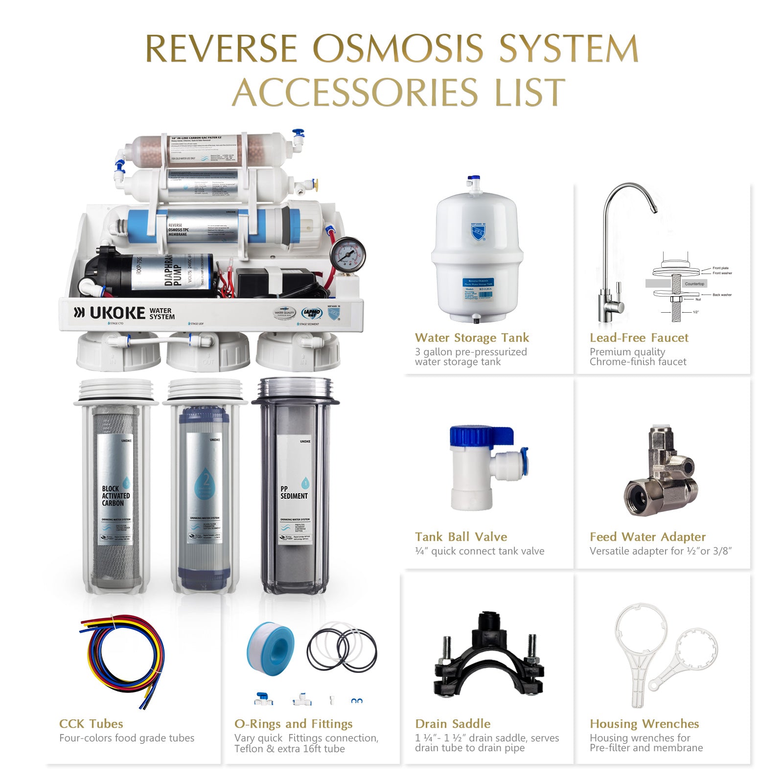 Reverse Osmosis Water Filter Hand Pump Reverse Osmosis System 6 Stage Ukoke