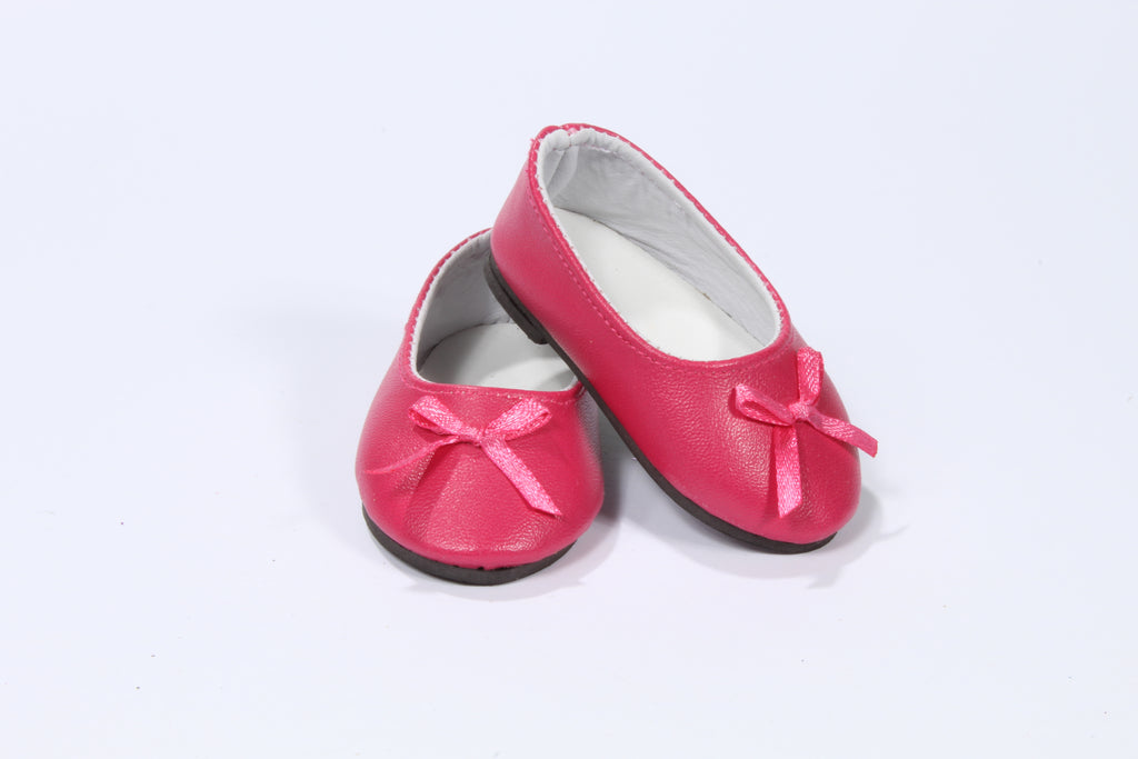 pink flats with bow