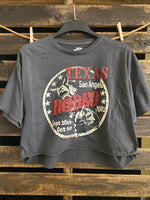 Texas San Angelo Rodeo Oversized distressed 80's Cropped T shirt.jpg ...