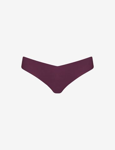 Adjustable microfiber String Panty - Dark purple