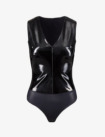 NEW $98 Commando Faux Leather Bodysuit in Black [ SZ Large ] #L685