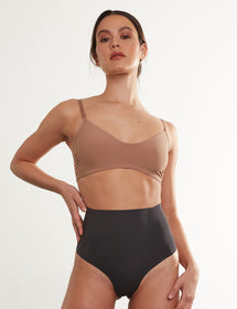 Commando Zone Smoothing Seamless Thong, Caramel at John Lewis & Partners