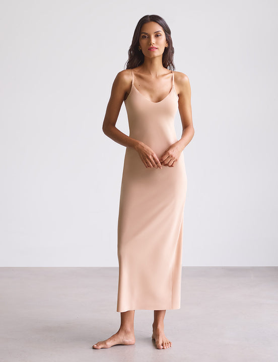 gold on the ceiling maxi dress champagne