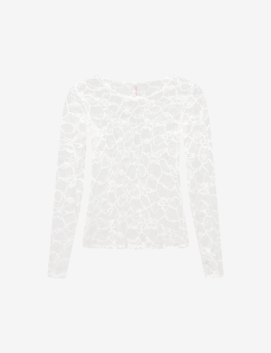 Sale: Floral Lace Long Sleeve Top