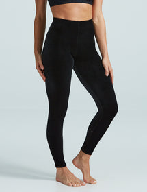 Ribbed Velvet Legging [Black Velvet]