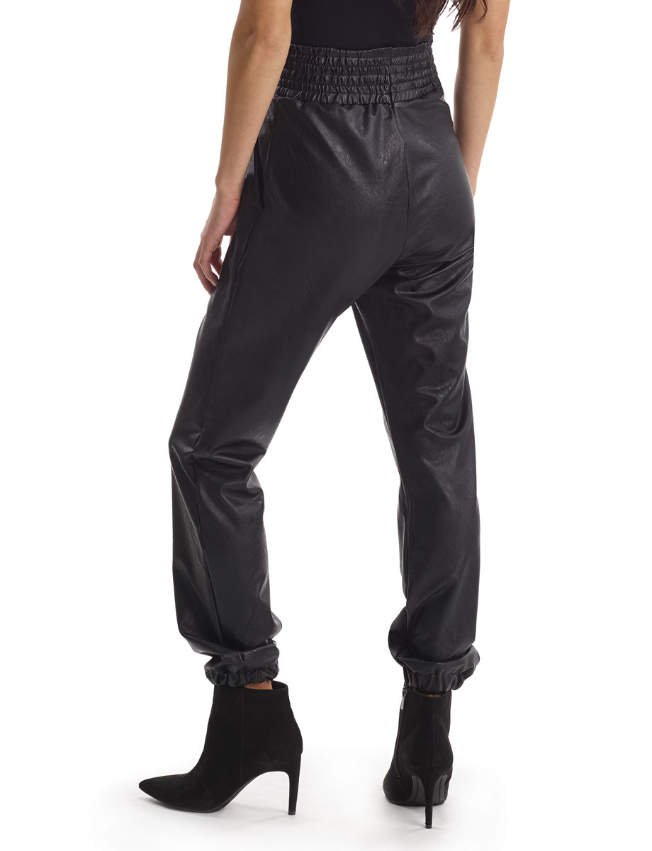Sale: Faux Leather Smocked Jogger | Commando®