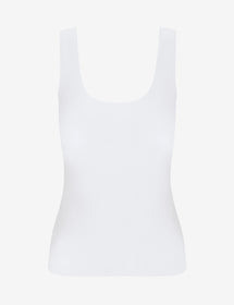 Butter Soft Support Tank in White - COCO GOOSE